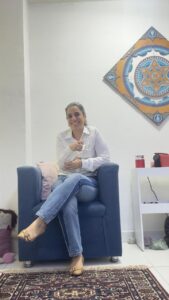 Alice Morbeck no consultório